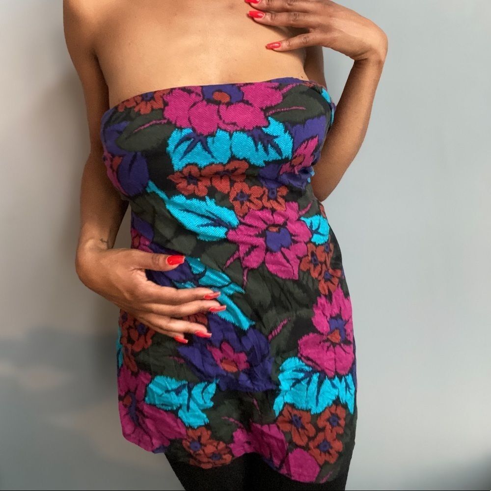 šøVintageĀ 80s Multi Colour Long Sleeve Topšø - Picture 5 of 11